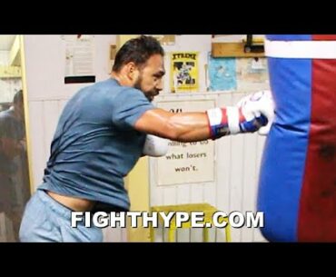 KEITH THURMAN LIGHTS UP HEAVY BAG; FIRST LOOK AT COMEBACK TRAINING SINCE PACQUIAO LOSS