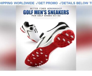 [Deal] $60.42 PGM Golf Shoes MenRotating Knobs Buckle Golf Sneakers Breathable Golf Shoes Waterproo
