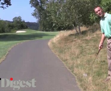 How To Drop Off A Cart Path | Approach Shots | Golf Digest
