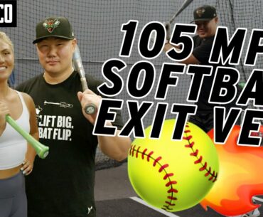 105 MPH EXIT VELO | Eric Sim X Paige Halstead