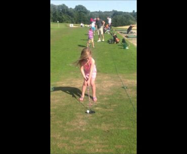 Bella 4 years old the day after her first golf lesson.
