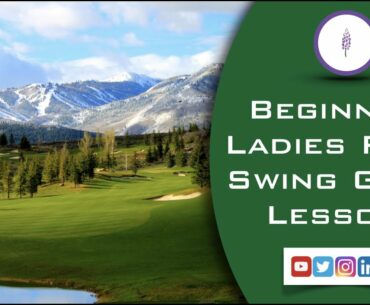 Full Swing Golf Lesson for a female beginner golfer.