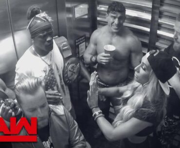 R-Truth gets trapped in an elevator with 24/7 Title challengers: Raw, June 10, 2019