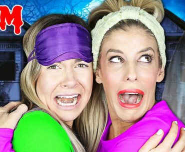 3AM Challenge at Girls Night Sleepover! (Bad Idea) Rebecca Maddie Challenges