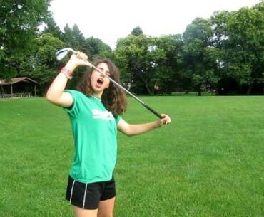 Fiddle and Bella Golfing!!!....Well, kinda.