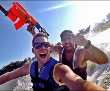 Nerf Blasters: Lake House Edition | Dude Perfect