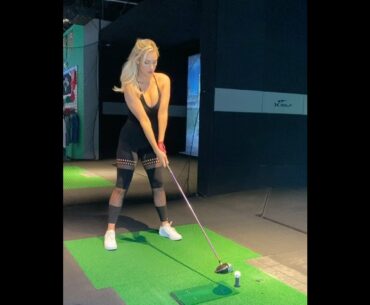 Paige spiranac golf driver , beauty golfer , can't watch her swing, right????  #golf     #shorts