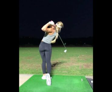 Great swing, beautiful girl swing slowmotion #golf #short #golfswing     | GOLF#SHORT