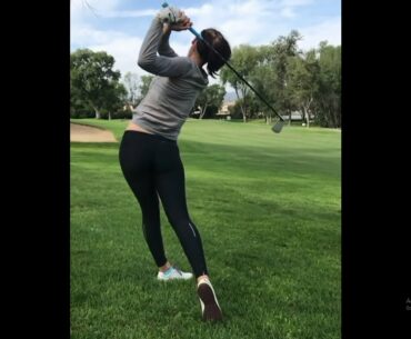 beauty ladies golf girl . slowmotion golf swing #golf #shorts #golfswing