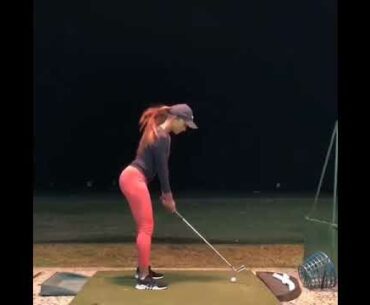 Golf pink girl beauty #golf #shorts #golfswing #golftrickshot