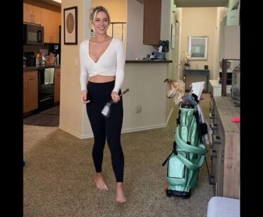 Paige Spiranac practice at  home #golf #shorts  | GOLF#SHORT