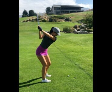 Watching you hit golf balls 👏 #golf #shorts #golfswing #girlgolfswing    | GOLF#SHORT