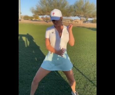 Caddie dancing #golf #shorts #golfgirl