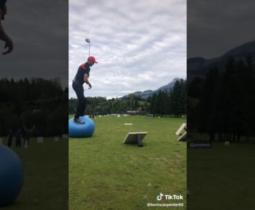 Golf tik tok skill slowmotion #golfswing #golftrickshot #golfball
