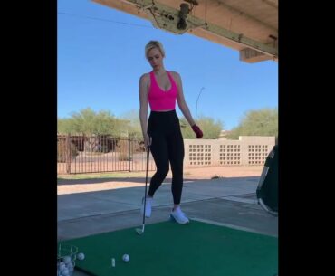 Paige Spiranac golf swing beauty #golf #shorts #beauty     | GOLF#SHORT