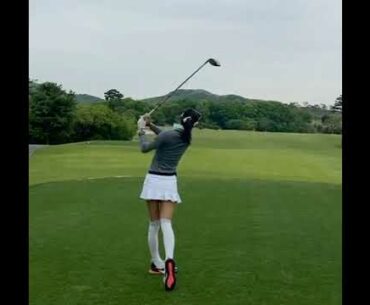 ⛳Did you hear the Clear Sound?? bravo~!! | Golf ladies  | Golf lady  | Golf Shorts | #Shorts