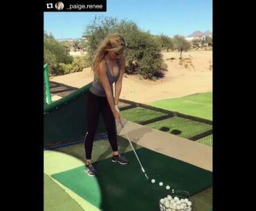 Quantity over quality.. paige spiranac golf swing .. 😊😊  #shorts #golfswing #golfgirl #