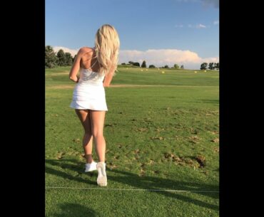 Paige Spiranac driver golf swing, so poweful 👌👌  #golf #shorts #paigespiranac    | GOLF#SHORT