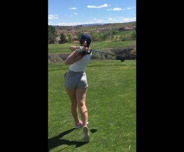 Not even lying, this is a really solid swing.   🔥 🔥  #golf #shorts #golfgirl     | GOLF#SHORT