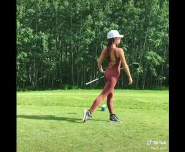 Golf swing hot 🔥🔥😉❤️ #golf #shorts #golftrickshot #golfswing #golfbabes