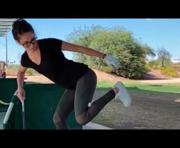 Golf swing slowmotion high skill 🤫🤫 #golf #golftrickshot #golfgirl #shorts