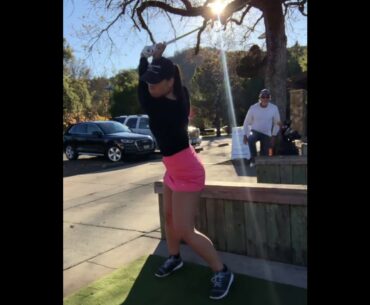 Swings a golf club like that and looks that 🔥..that’s just unfair #golf #shorts     | GOLF#SHORT