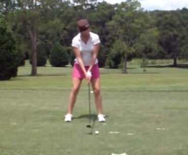 Lady Golfer on 4th Tee at FSUPD Golf Tournament
