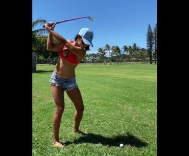 Bare foot golf. Very nice. #golfshort #golfswing #golffailsfunny #crazygolfmoments     | GOLF#SHORT