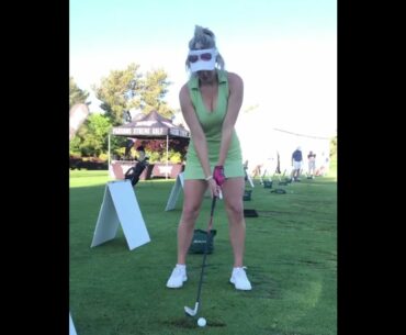 Gorgeous swing Paige #golf #shorts #paigespiranacgolf      | GOLF#SHORT
