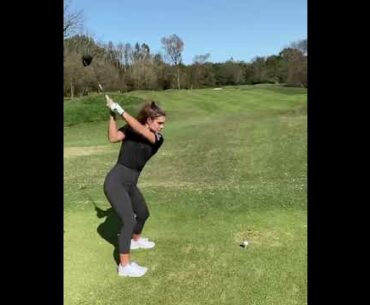 crazy golf swing ... beauty golf girl in golf course #shorts #golfswing #beautty     | GOLF#SHORT