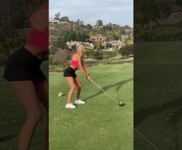 Great day filming in San Diego!🎥⛳️ #golf #golftrickshot #golfswing #golfgirl     | GOLF#SHORT