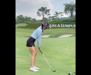 tour pro GENEVIEVE LING wedge shot #golf #shorts #golfswing #wedgeclub   | GOLF#SHORT