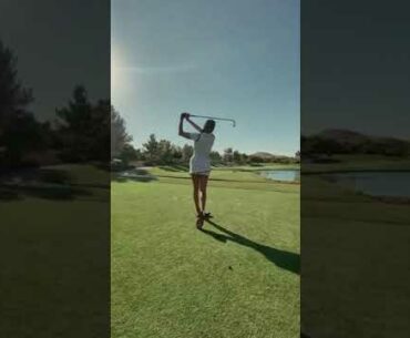 ⛳Watch me doing this Swing! Bam! | Golf ladies  | Golf lady  | Golf Shorts | #Shorts