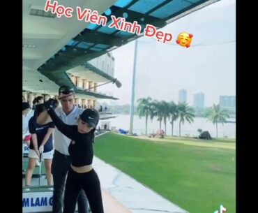 Golf girl and teacher 😂🤣🤣 #golflesson #loveteacher #beautygolfwomen