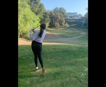 Lovely shot of you playing a lovely shot ❤️ #golf #shorts #golfswing #golfgirl     | GOLF#SHORT