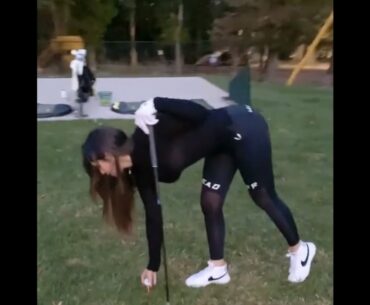 golf 360° challenge #swinglikeagirl #golf #golfbabes #shorts
