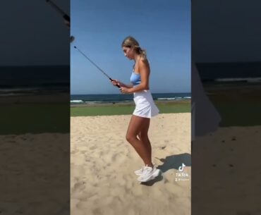 ⛳Golf beach shot! | Golf ladies  | Golf lady  | Golf Shorts | #Shorts