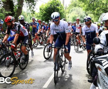 Riders bring Stage 4 to a halt for one minute in protest of early crashes | Cycling on NBC Sports