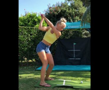 Looking good alisa! #golfswing #girl #trickshots #beauty      | GOLF#SHORT