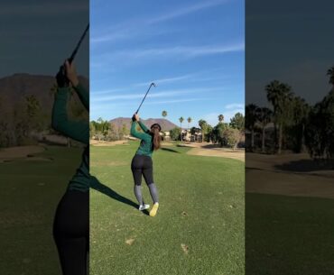 beauty golf course and girl golf swing so pure... #golf #shorts #golftrickshot      | GOLF#SHORT