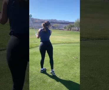 Perfect swing #golf #shorts #golfswing #girlgolftrickshot      | GOLF#SHORT