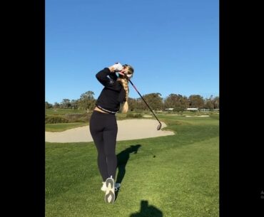 Sweetest stroke!!! #golfgirl #shorts #golfswing #golftrickshot    | GOLF#SHORT
