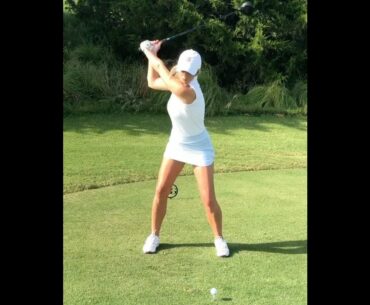 I just love. Watching you play baby #golf #shorts #golfswing #golfbabes    | GOLF#SHORT