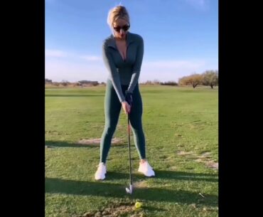 #golfshort #golfswing paige spiranac iron golf swing| GOLF#SHORT