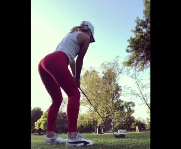 Great girl golf swing #golf #beauty #short #golfgirl #golftrickshot