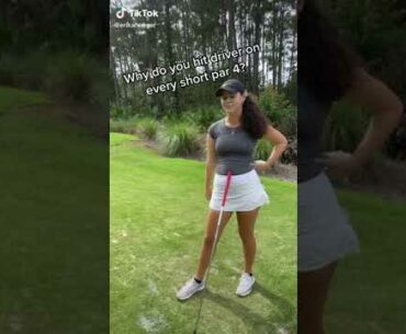 Beauty golf cart girl tik tok moment #shorts #cartgirl