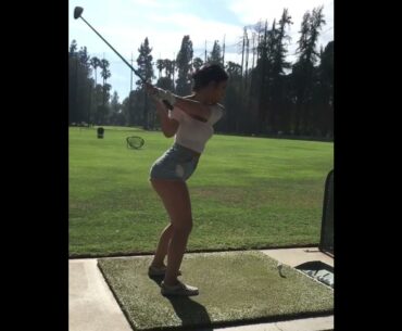 That awkward moment you get caught  #golfgirl #shorts  #golfswing