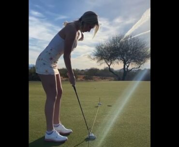 Paige spiranac putting #golfshort #paigespiranac #putting #short