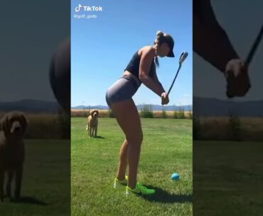 Golf funny moment 🥰🥰 #golf #golftrickshot #golfgirl #shorts