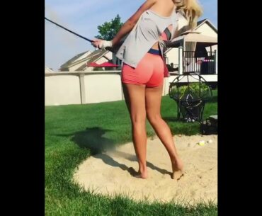 Beauty golf girl #golfswing #femalegolfswing #golf #short    | GOLF#SHORT